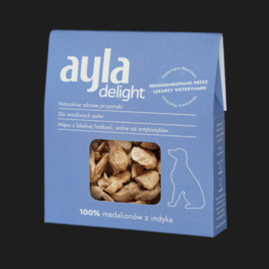 Liofilizowane Przysmaki dla psa AYLA Delight Medaliony z indyka