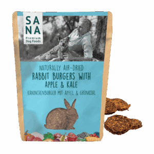 SANA RABBIT BURGER WITH APPLE & KALE - BURGER Z KRÓLIKA Z JABŁKIEM I JARMUŻEM 100g
